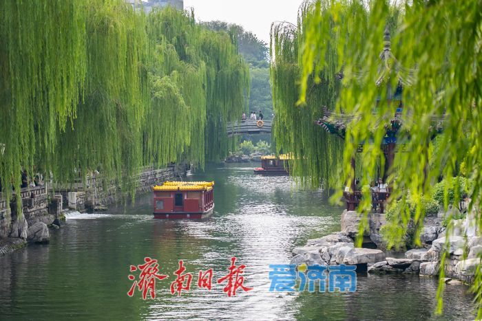 泉水之上看泉城,秋日画舫受青睐