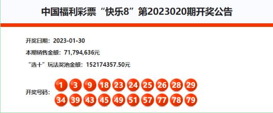 山东喜获福彩快乐8选九中九30万元大奖